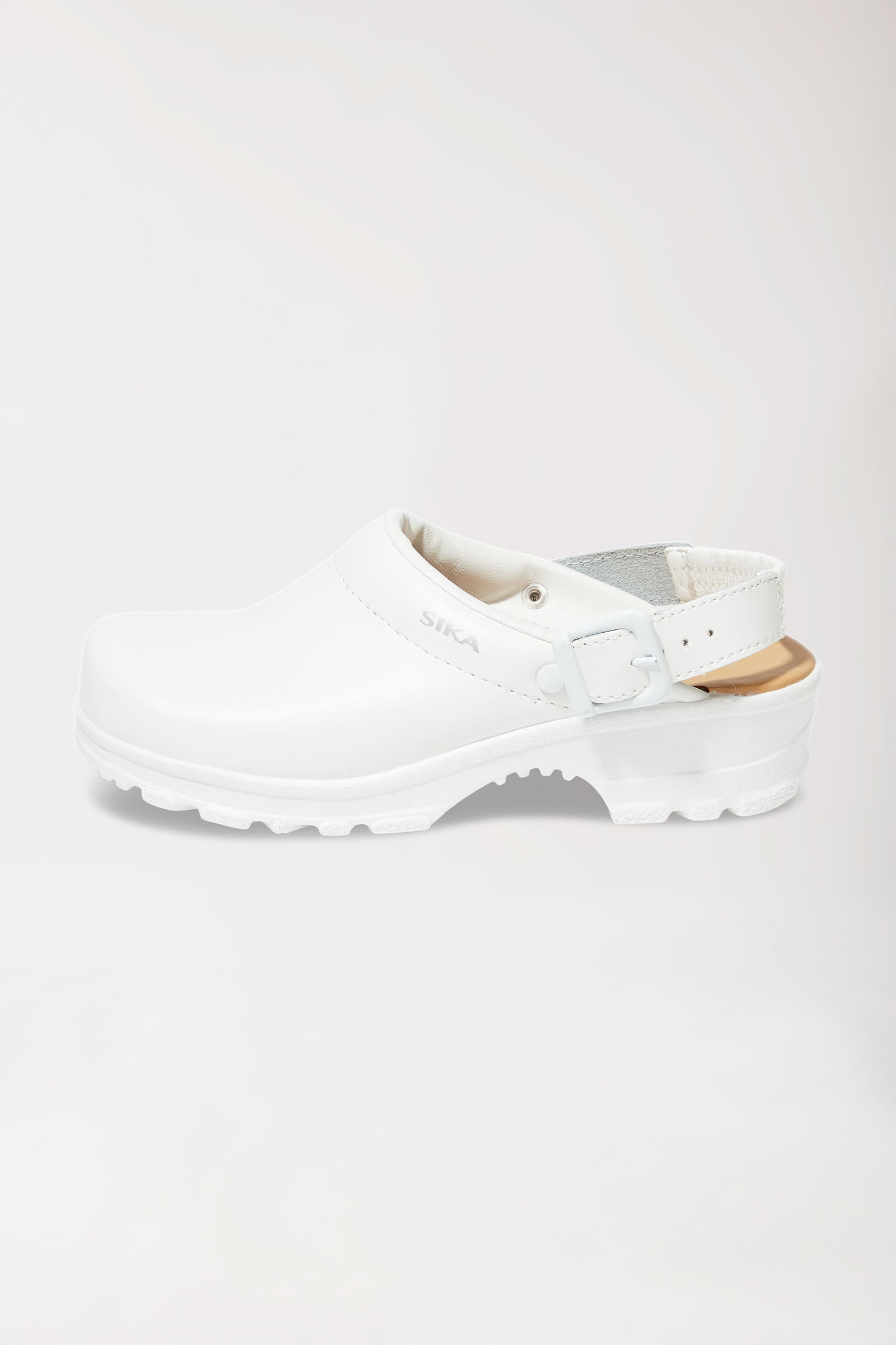 Berufs-Clog Weiß Permair Leder Unisex weiß